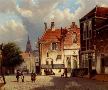 Willem Koekkoek : Town Square